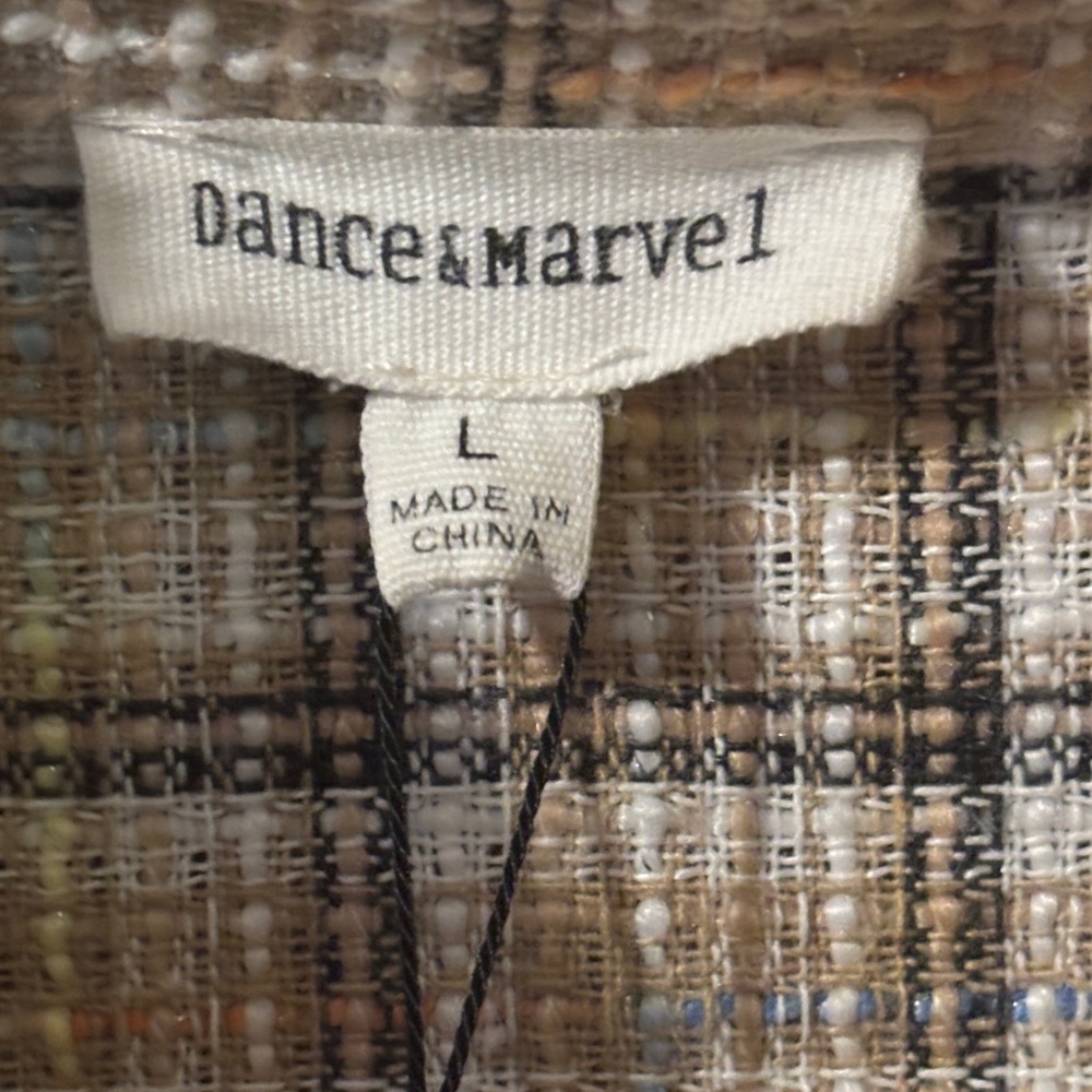 Dance and Marvel Fringe Button-Up Shirt with Denim Sleeves - Picture 4 of 4